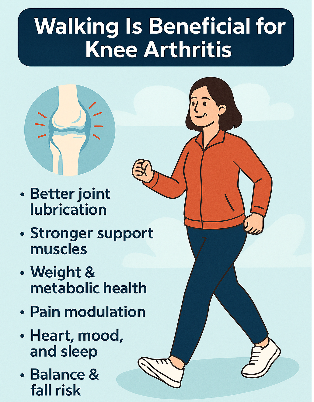 benefits of walking with knee arthritis