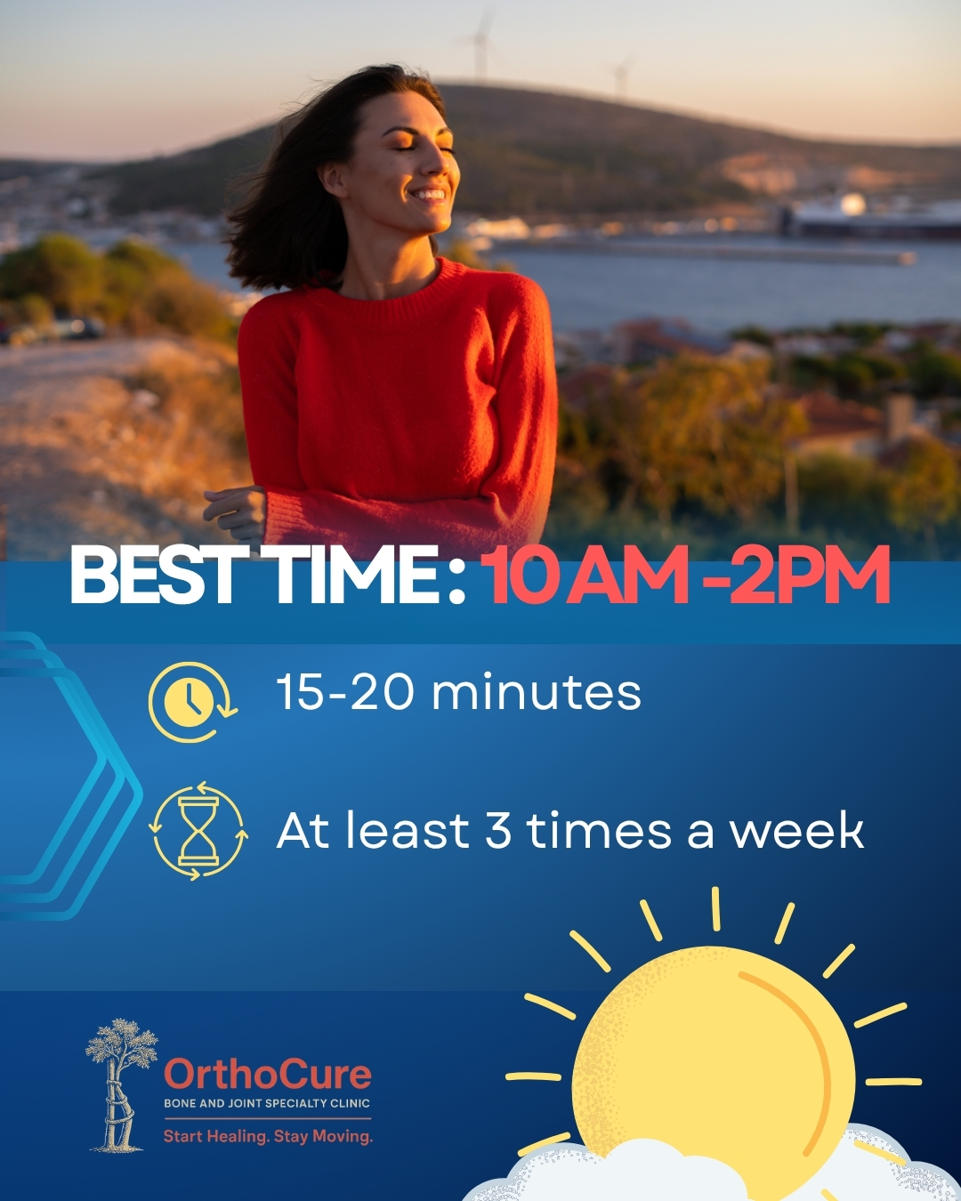 Best time for vitamin D in Chennai is ten to two with short sessions