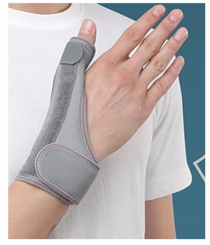 Thumb spica splint used to treat De Quervain's tendon inflammation